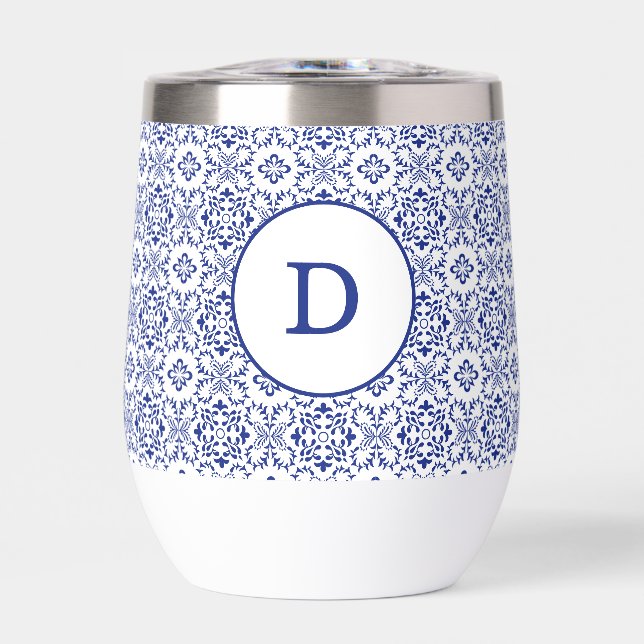 Modern Mediterranean Blue Mosaic Wedding (Front)