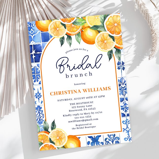 Modern Mediterranean Bridal Brunch Invitation (Creator Uploaded)