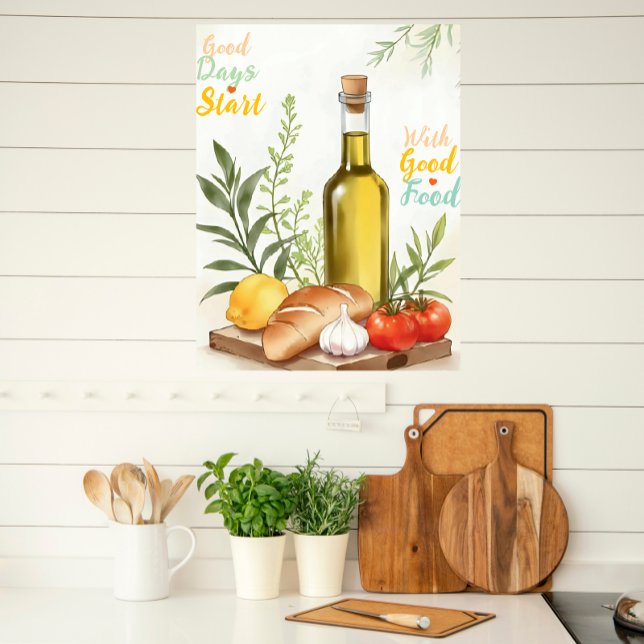 Modern Mediterranean Kitchen Poster (Creator Uploaded)