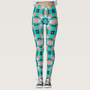 Modern Mediterranean Pattern Leggings