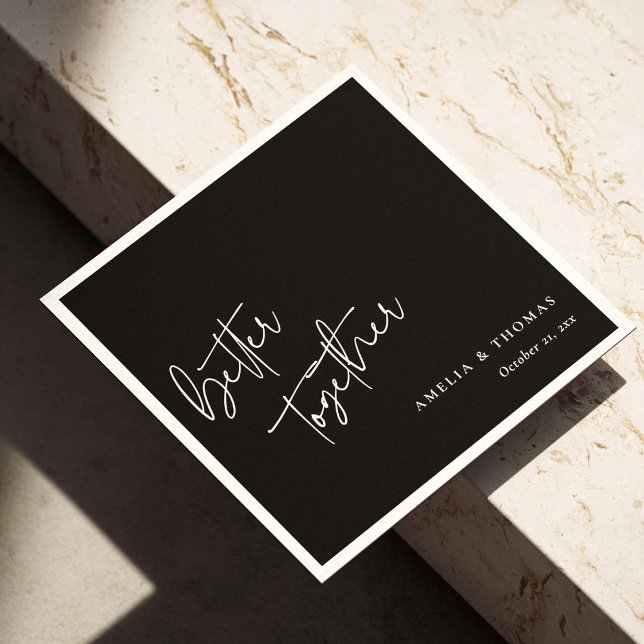 Modern Meets Classic: Personalised Better Together Napkin (Modern Meets Classic: Personalized Better Together Napkins)