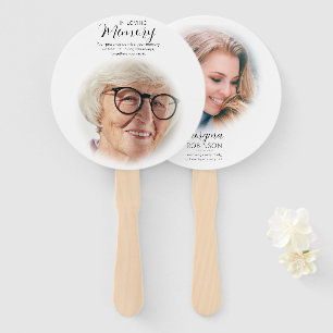 Modern Memorial Before & After Photo Hand Fan