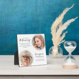 Modern Memorial Before & After Photo Plaque