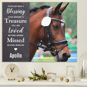 Modern Memorial Custom Remembrance Pet Photo Canvas Print