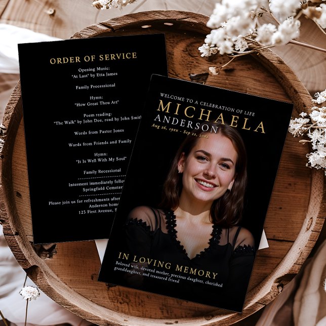 Modern Memorial / Funeral / Celebration of Life Programme (Creator Uploaded)