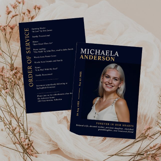 Modern Memorial / Funeral / Celebration of Life Programme (Creator Uploaded)