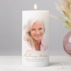 Modern Memorial Gold Script Faded Photo