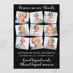 Modern Memorial Order Of Service 9 Photo Funeral Programme