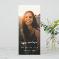 Modern Memorial Photo | Funeral Poem Prayer Card