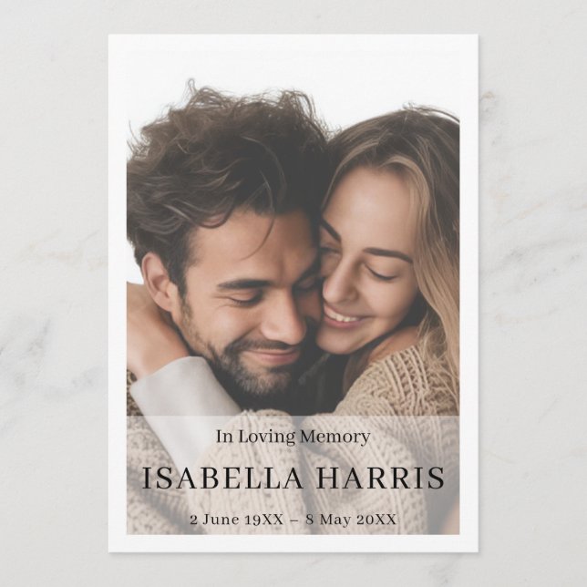 Modern Memorial Photo Service Design Programme (Front)