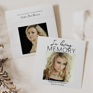 Modern Memorial Seed Packet Photo Funeral Favour Envelope