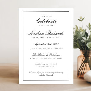 Modern Memorial Service Funeral Program Card