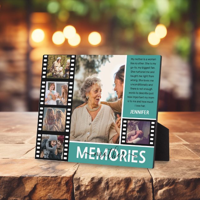 Modern Memories Photo Collage & Message Mum Plaque (Creator Uploaded)