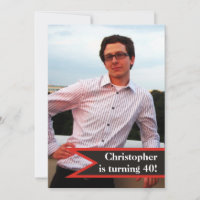 Modern men’s 40th birthday simple masculine photo