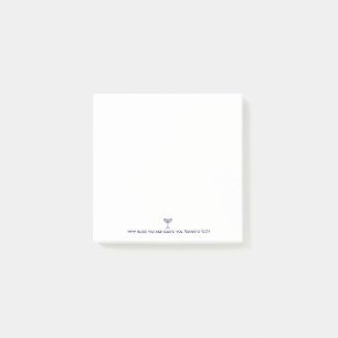 Modern Menorah Blessing Blue White Gold Graphic Post-it Notes