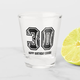 Modern Men's 30th Birthday Shot Glass