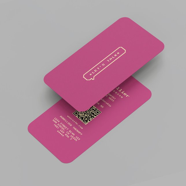 Modern Mental Health Psychologist Therapist Pink Business Card (Modern Mental Health Psychologist Therapist Pink Business Card
)