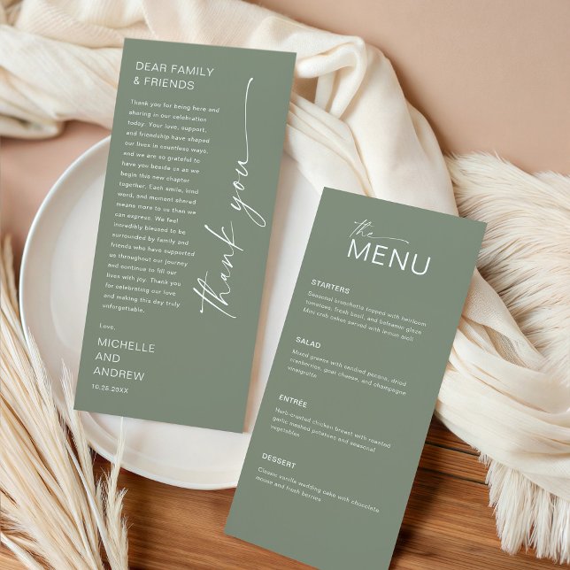 Modern Menu Card and Thank you Message (Creator Uploaded)