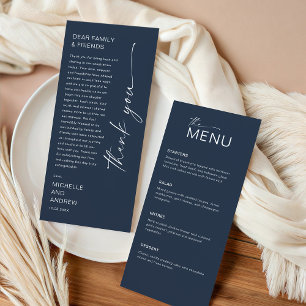 Modern Menu Card and Thank you Message