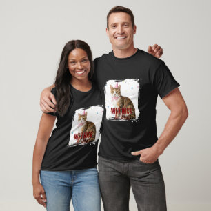 Modern Meow Frame – Personalised Cat Name Photo T-Shirt