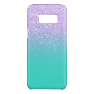 Modern mermaid lavender glitter turquoise ombre Case-Mate samsung galaxy s8 case