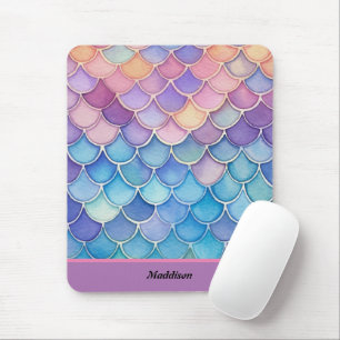 Modern Mermaid Themed  Mouse Mat