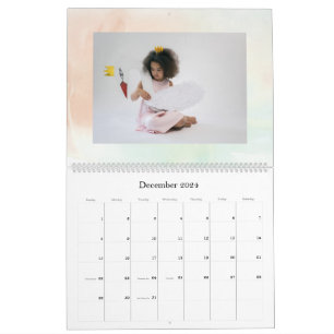 Modern Merriest Christmas Poinsettia Holiday Calendar