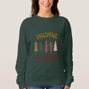 Modern Merry and Bright Family Matching T-Shirt Sweatshirt
