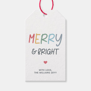 Modern Merry And Bright Gift Tags