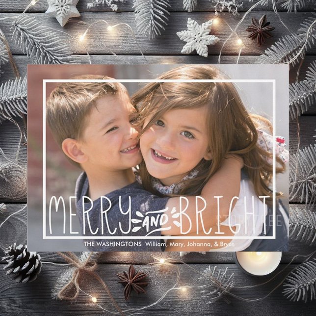 Modern Merry and Bright Holiday Invitations (Creator Uploaded)