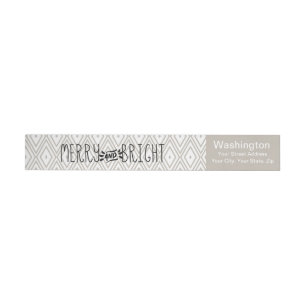 Modern Merry and Bright Wraparound Address Labels