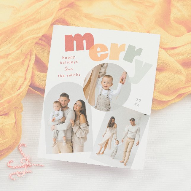 Modern Merry Arch Christmas Photo Collage Budget (Creator Uploaded)