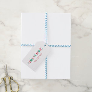 Modern Merry & Bright Retro Colourful Christmas Gift Tags