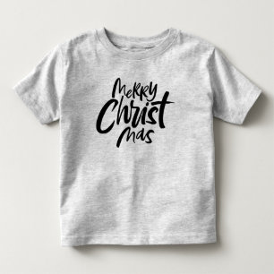 Modern Merry Christian Christ Christmas Lettering Toddler T-Shirt