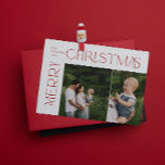 Modern Merry Christmas 2 Photo Red Typography Holiday Card<br><div class="desc">'Tis the season to be jolly! This holiday season, make your family celebrations extra special with this stunningly modern yet festive Modern Merry Christmas 2 Photo Red Typography Holiday Card. The perfect way to send your love and warm wishes to friends and family this festive season, this beautiful card features...</div>