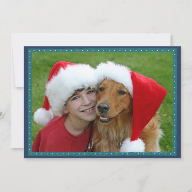 Modern Merry Christmas and Happy New Year Holiday Card (Front)