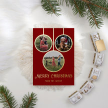 Modern Merry Christmas Bauble Photo