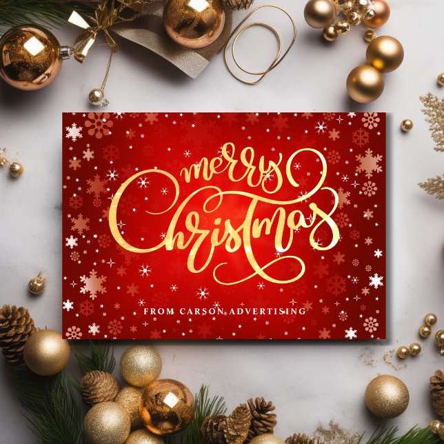 Modern Merry Christmas Business Holiday Card (Creator Uploaded)