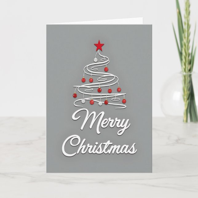Modern Merry Christmas Card (Front)