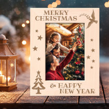 Modern Merry Christmas Elegant Photo