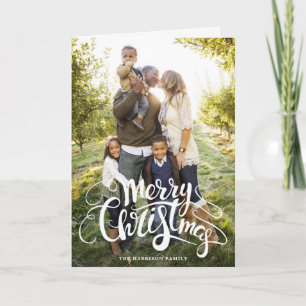 Modern Merry Christmas Full Photo Holiday