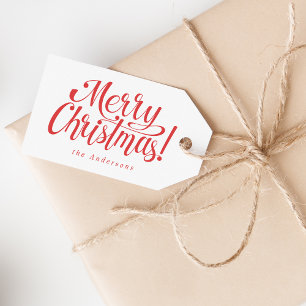 Modern Merry Christmas Gift Tags