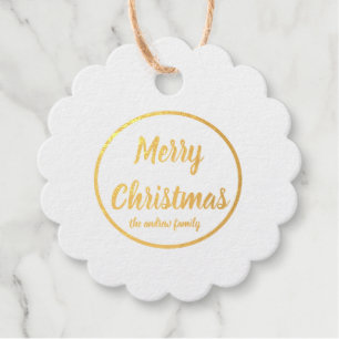 Modern Merry Christmas gift tags