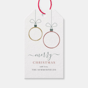 Modern Merry Christmas Holiday Gift Tags
