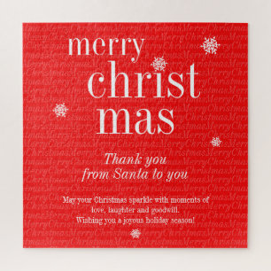 Modern Merry Christmas party day game Jigsaw Puzzle