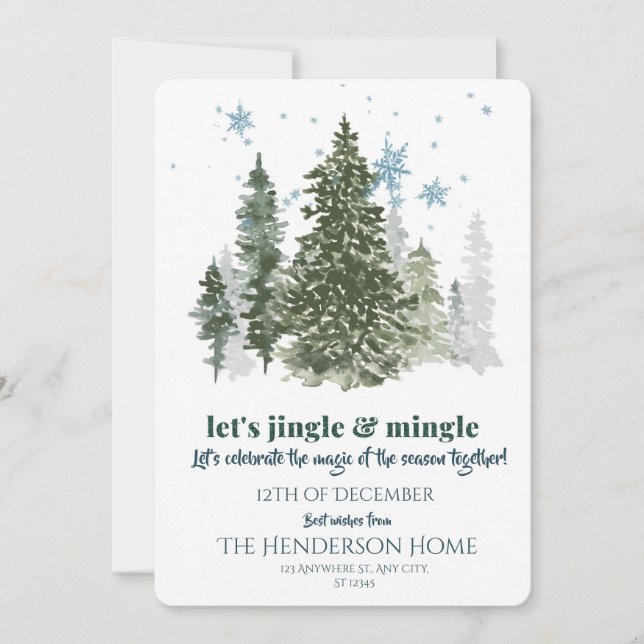 Modern Merry Christmas Party Invitation (Front)