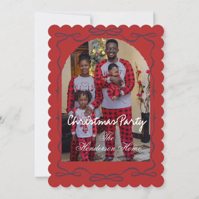 Modern Merry Christmas Party Invitation (Front)