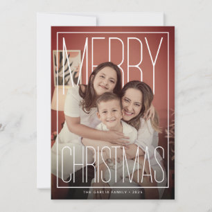 Modern Merry Christmas Photo Card
