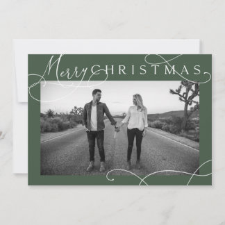 Modern Merry Christmas Photo Card
