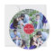 Modern Merry Christmas Photo Card | Round Card